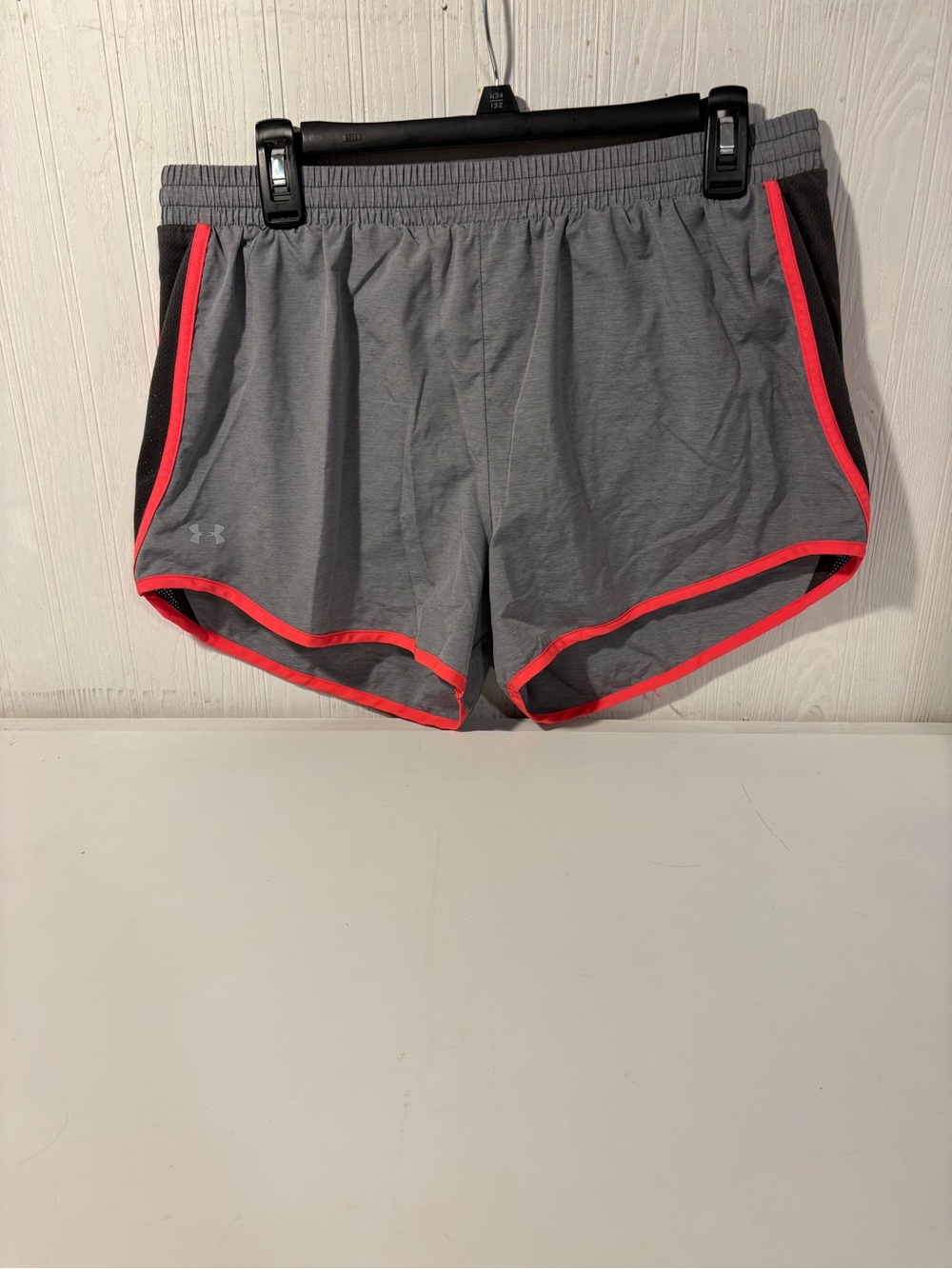 Under Armour Women’s Gray Athletic Shorts with Pink Trim